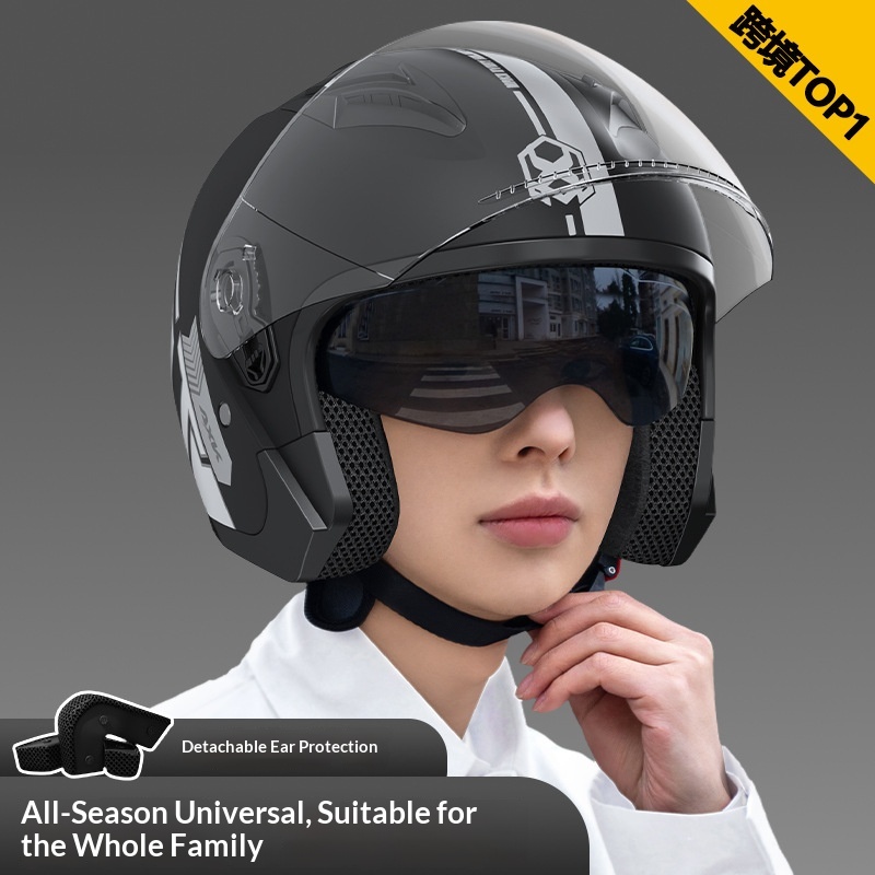 Fabryczny eksport motocykli dla mężczyzn i kobiet, całoroczny uniwersalny kask motocyklowy, skuter elektryczny_voghion.com