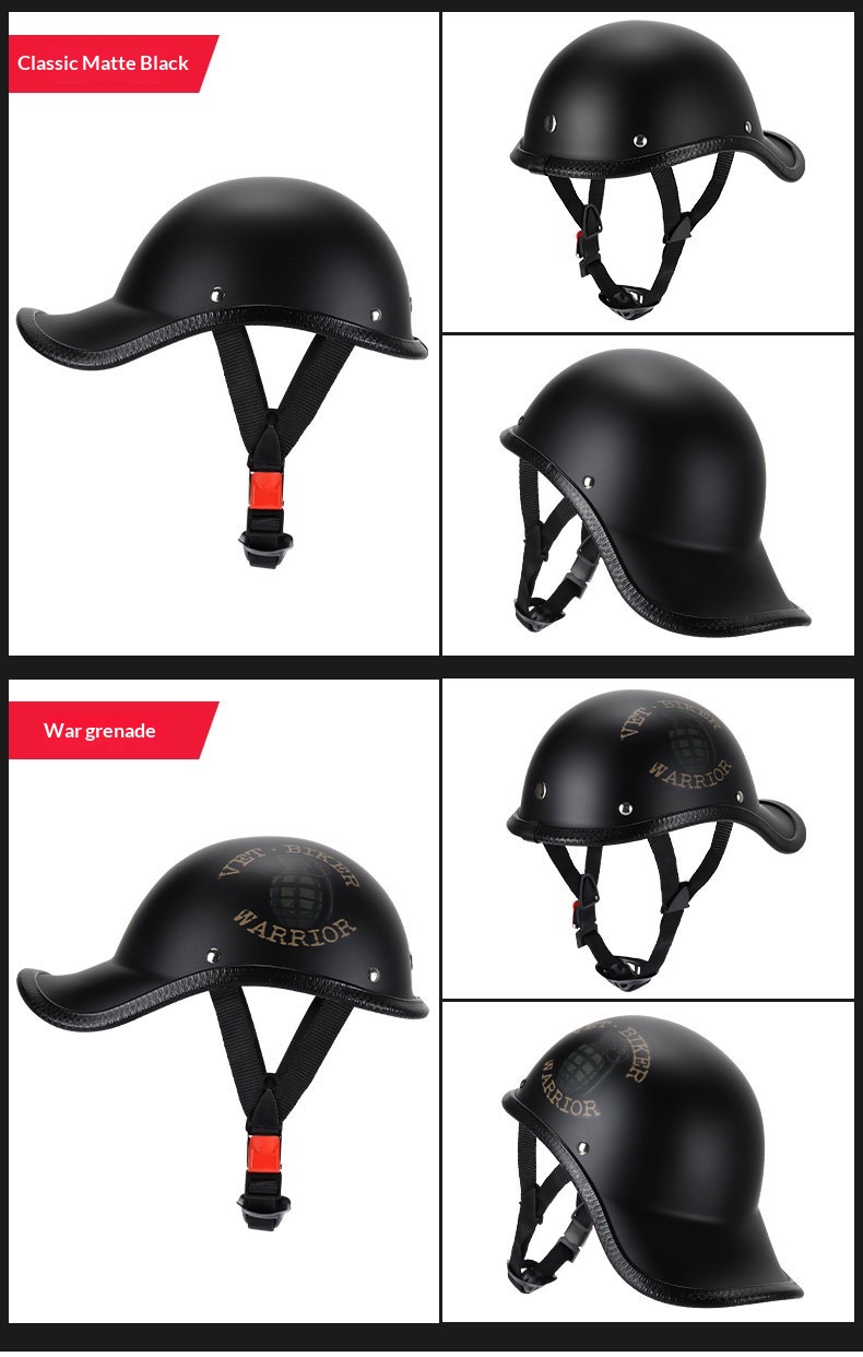 Retro Motorcycle Half Helmet For Men And Women Lightweight Safety_voghion.com