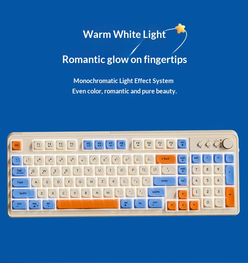 Teclado y ratón inalámbricos Bluetooth Forerunner V1 con tacto mecánico, silenciosos, para hombre y mujer, ideales para la oficina o la oficina. Excelente relación calidad-precio._voghion.com