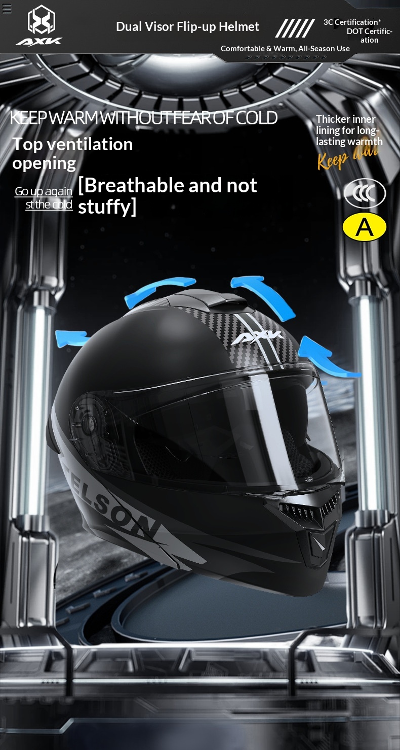 Open face motorhelm voor dames en heren all-season gecertificeerd_voghion.com
