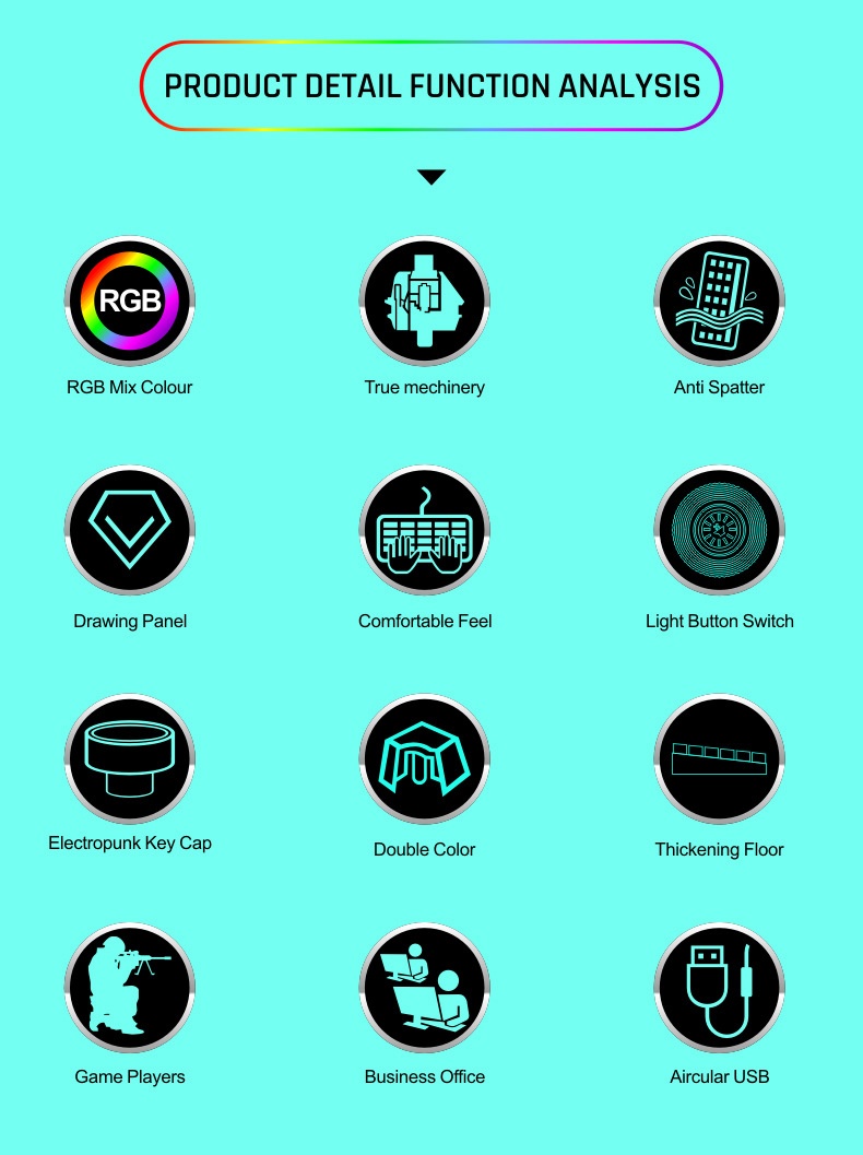 Tastiera meccanica autentica, stile steampunk rosa femminile, con manopole per computer blu e bianche a sublimazione, ideale per il mercato transfrontaliero._voghion.com