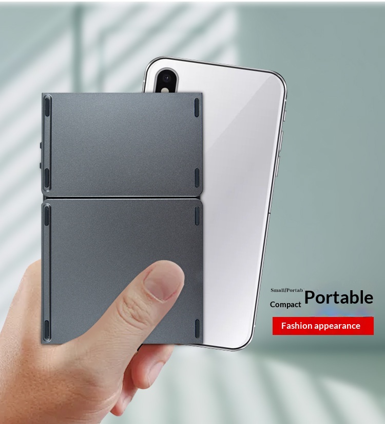 Grenzenlose, kabellose Bluetooth-Falttastatur, geeignet für Business-Tablets und Büros – ultradünn und tragbar_voghion.com