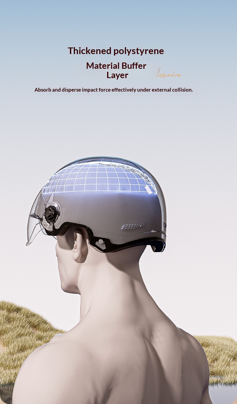 Safety Helmet For Electric Motorcycle And Scooter Unisex Design_voghion.com