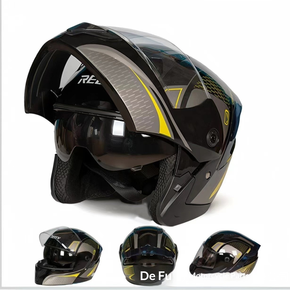 New National Standard Dual Lens Face Unisex All-Season Racing Motorcycle Warm Helmet_voghion.com