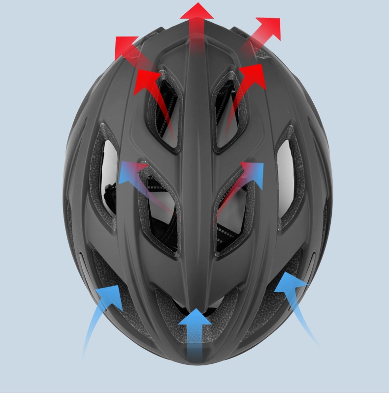 Casque de vélo avec feu arrière intégré pour route et vtt_voghion.com
