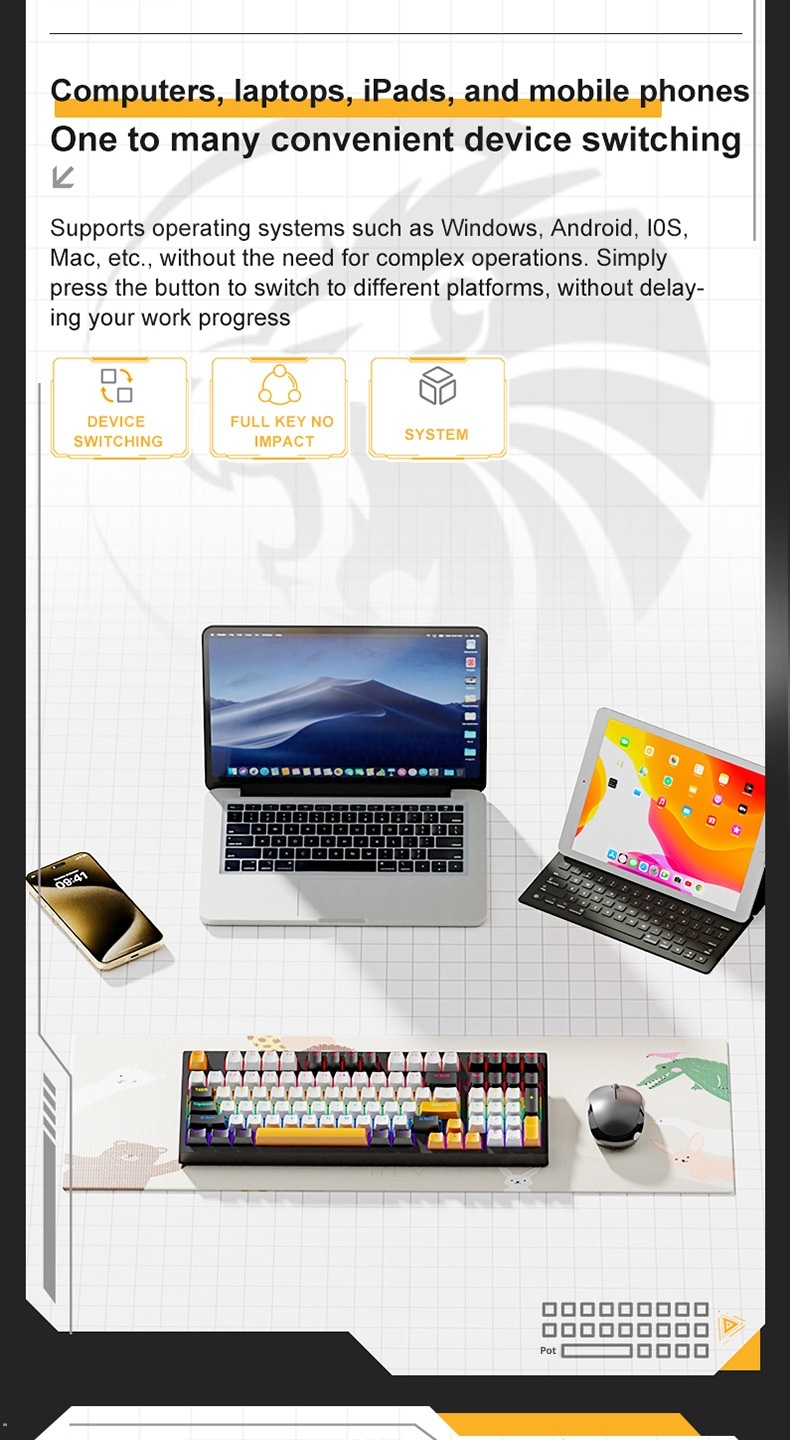 Wow K98 Mekanik Mavi Kırmızı Siyah Çay Anahtarlı Kablolu Klavye Tuş Hattı Ayrımı Bilgisayar Dizüstü Harici Ofis Oyun Klavyesi_voghion.com