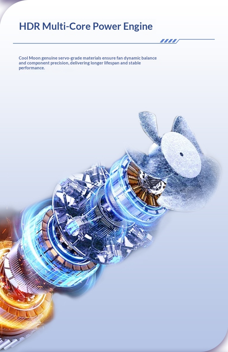 Coolmoon Computer Digital 4 Copper Tube Radiator ARGB Synchronized Temperature Display Multi-Platform AMD Tower CPU Fan_voghion.com