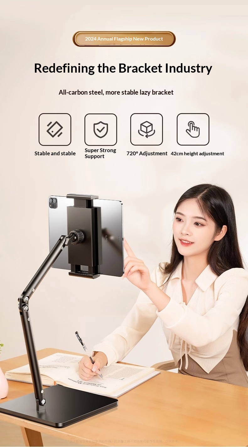 Telefon Tablet Masaüstü Tembel Canlı Yayın Video Selfie Akıllı Yapay Zeka Üstten Çekim Ayarlanabilir Çok Fonksiyonlu Destek_voghion.com