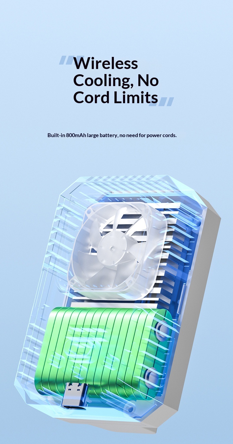 Mobile Phone Cooler Semiconductor Live Streaming Game Three-Level Adjustment Fast Cooling Artifact_voghion.com