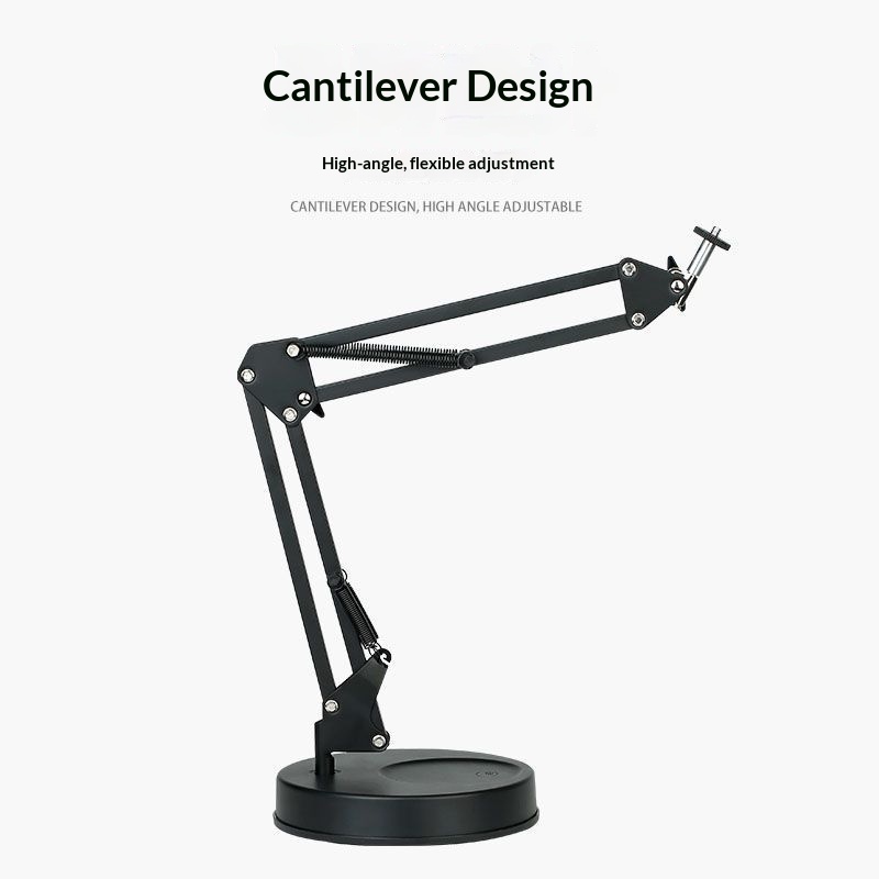 Desktop Cantilever Tablet Metal Live Streaming Overhead Shooting Lazy Watching Universal Foldable Telescopic Bedside_voghion.com
