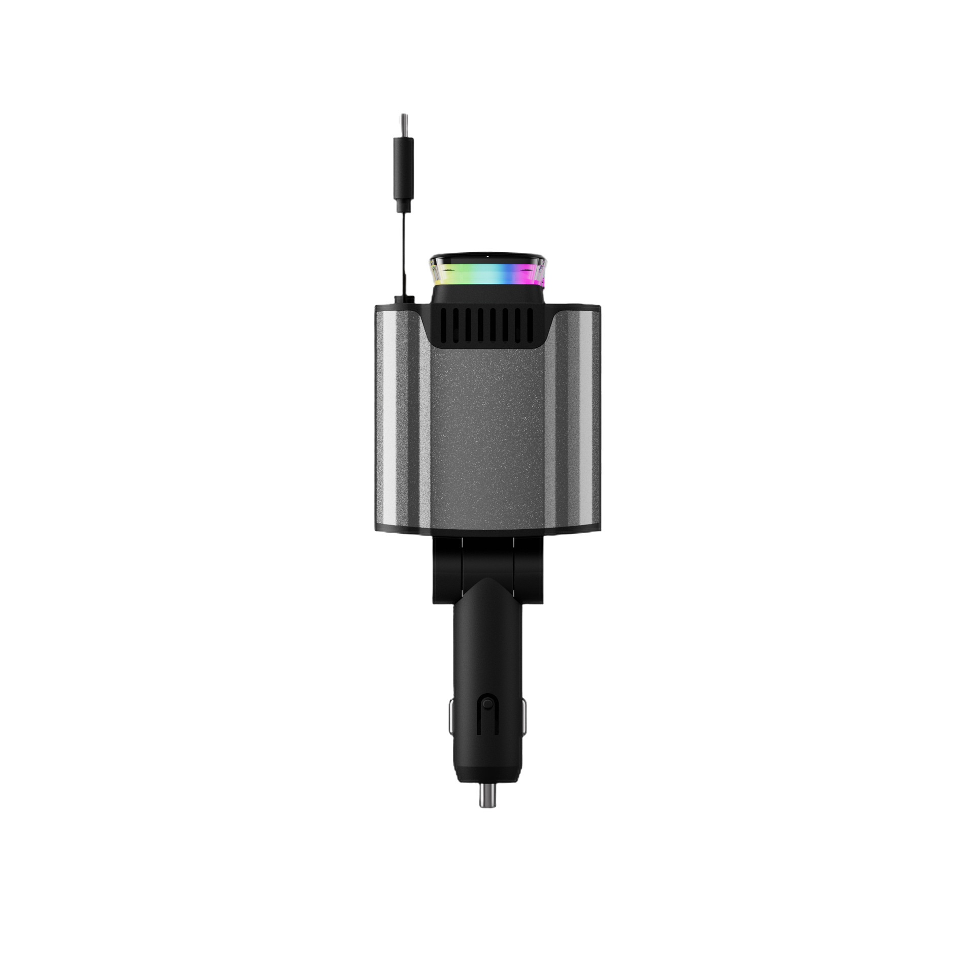 Chargeur USB multifonctionnel 120 W rétractable à charge rapide avec projection de ciel étoilé et veilleuse LED d'ambiance pour voiture_voghion.com