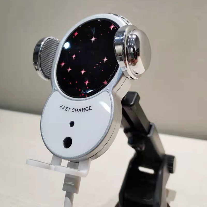 Exclusieve grensoverschrijdende infraroodsensornavigatie, cartoon telefoonhouder voor ventilatierooster, draadloze autolader_voghion.com