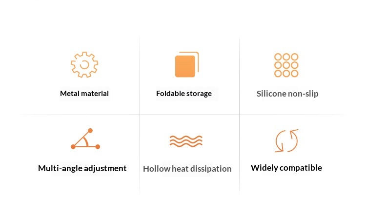 Desktop Laptop Tablet Stand Foldable Adjustable Height Cooling Rack Convenient Storage Base_voghion.com