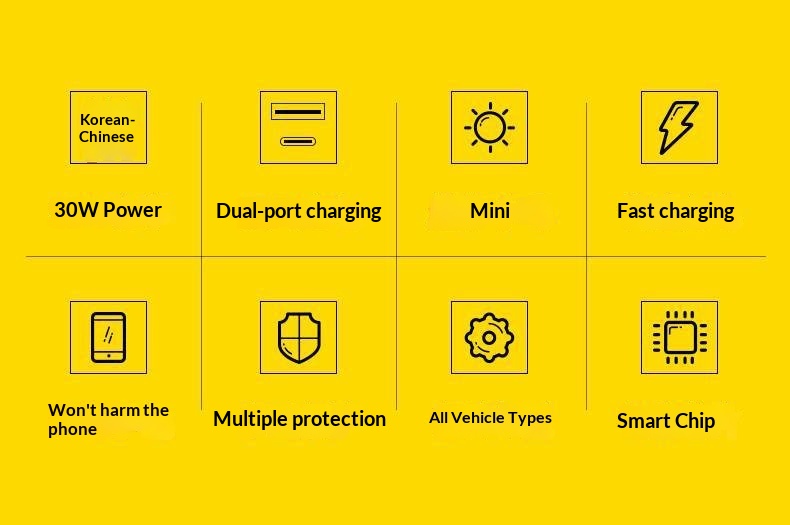 Pisen mini autolader 30w pd voor smartphone en tablet_voghion.com