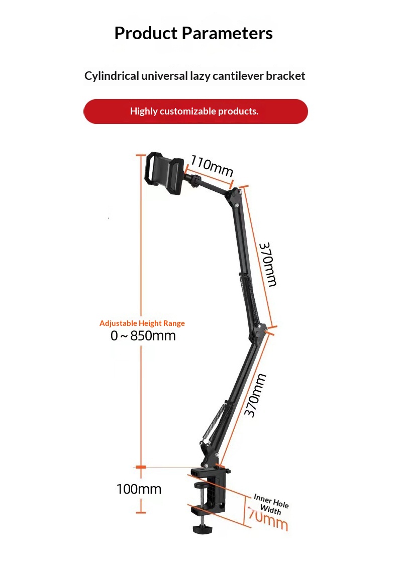 Flexible Lazy Stand Phones Tablets, Universal For Desktop, Bedside, Office, Dormitory, And Streaming_voghion.com