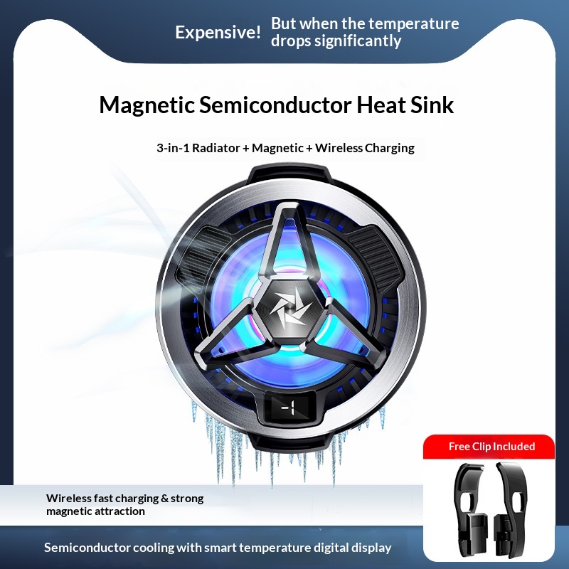 SL05 Mobile Phone Cooler Semiconductor Cooling Suitable For Android Tablets Magnetic Wireless Charging_voghion.com