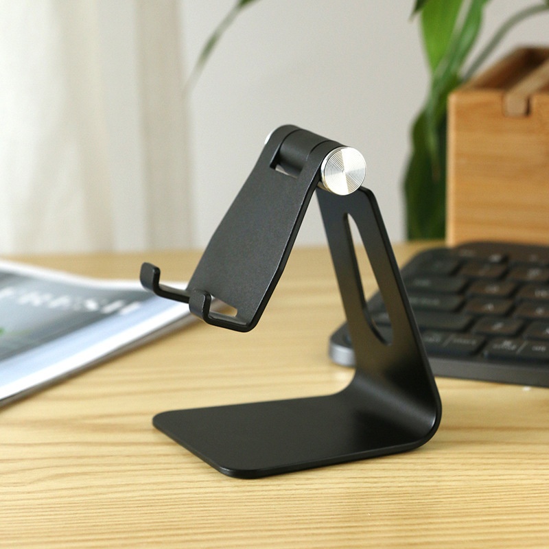 Aluminum Alloy Phone, Single-foldable Universal Desktop For Phones And Tablets, Customizable With Logo, Metal Lazy_voghion.com
