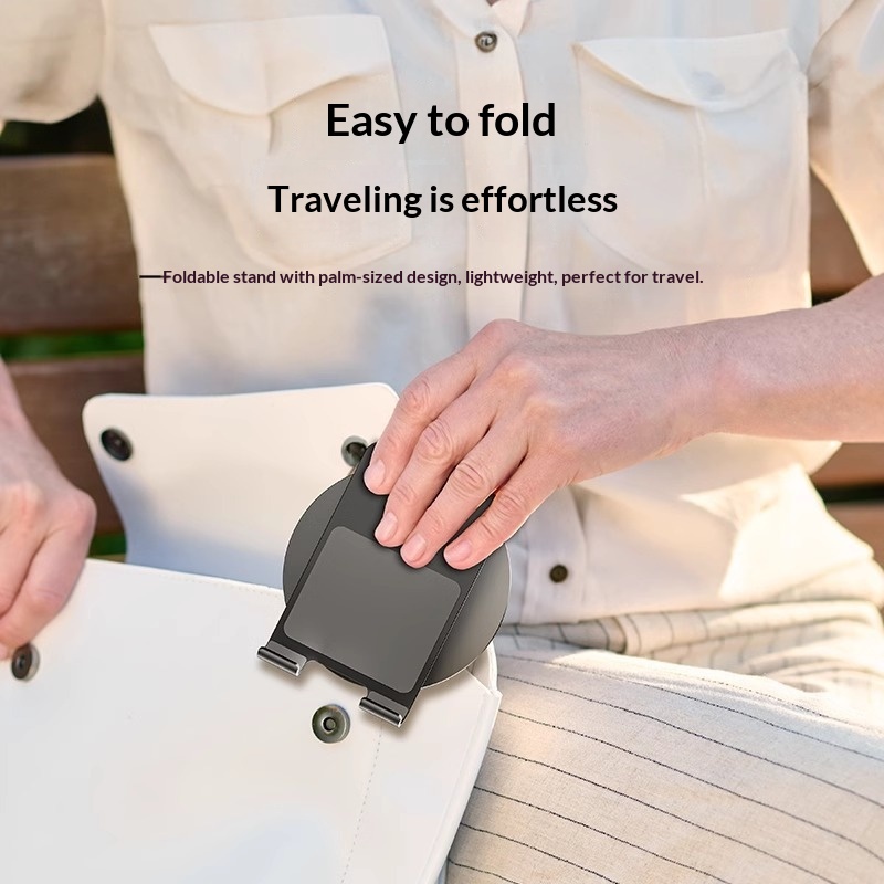 Supporto da tavolo in metallo girevole, pieghevole e regolabile in altezza per telefono e tablet, modello 2025, nuovo e pratico._voghion.com