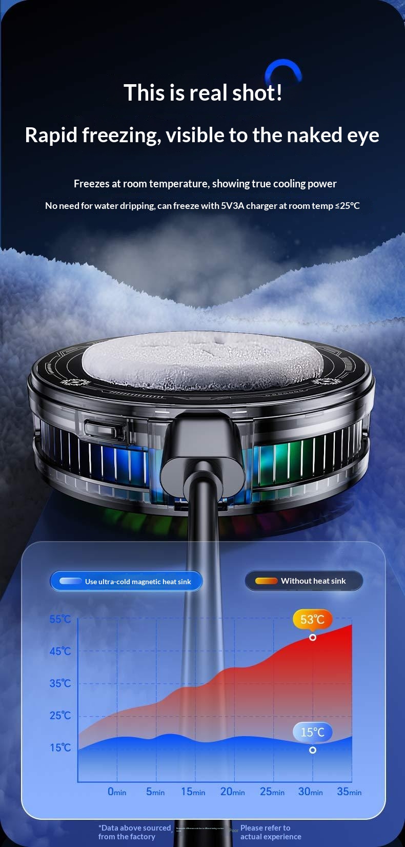 Shenzhisan Same Model TL01 Mobile Phone Cooler Semiconductor Refrigeration Ice Cooling Light Switchable Live Streaming_voghion.com