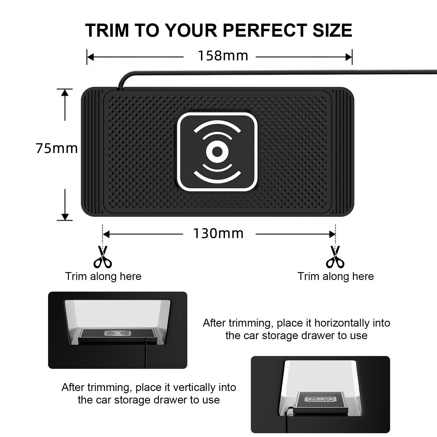 Wireless Car Charger Fast Induction Charging For Samsung Huawei_voghion.com
