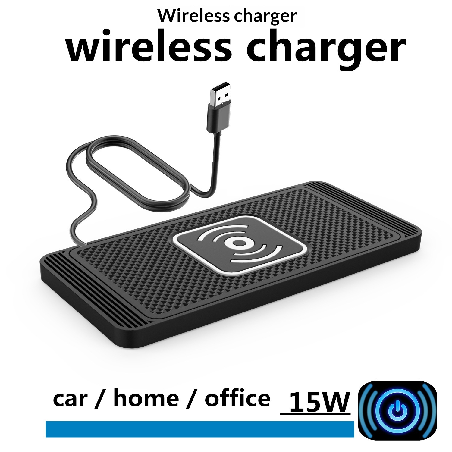 Foreign Trade Cross-Border Car Charger 15W Induction Compatible With Huawei Samsung Wireless Fast Charging_voghion.com