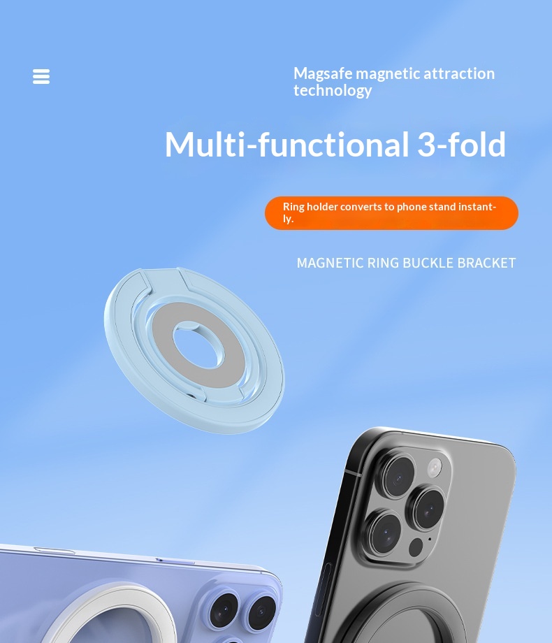 Magnetic Rotating Phone Stand Foldable Desktop Holder For Desk_voghion.com