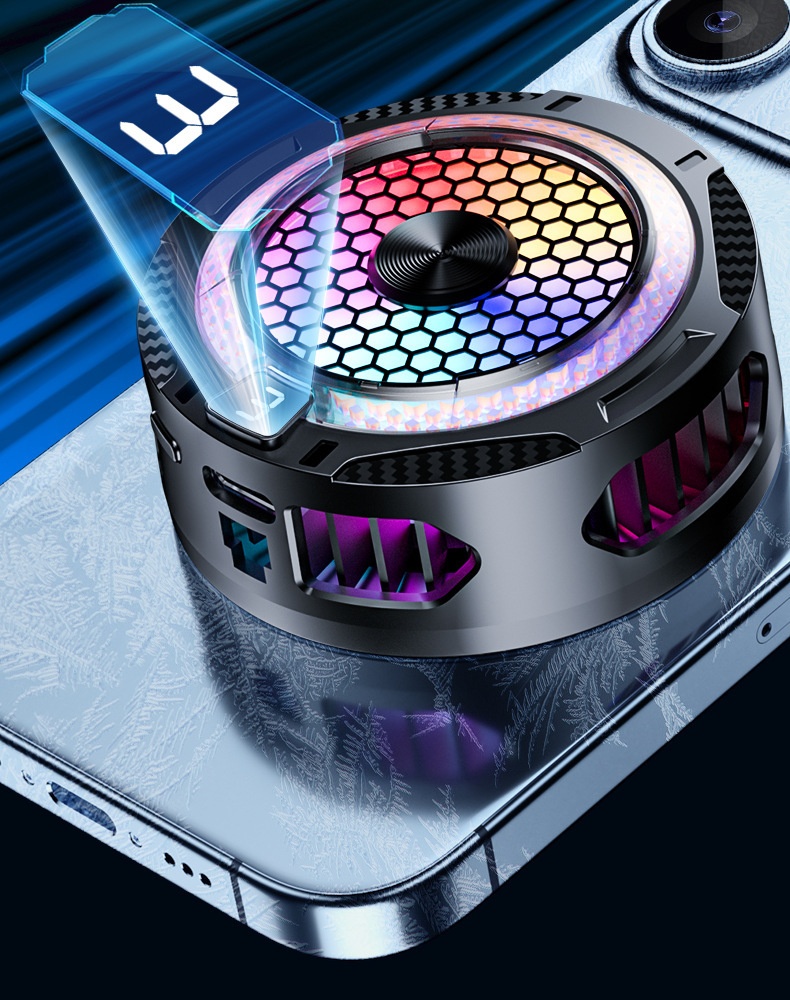 Phone Cooler Live Streaming, Fast Device, Semiconductor Wireless Magnetic Charging Air Cooling For Gaming_voghion.com