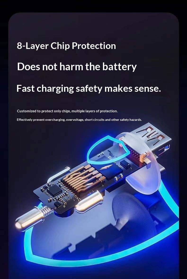 New Super Fast One-to-Two Flash Charging Cigarette Lighter Adapter Plug Dual USB Car Charger For Phones_voghion.com