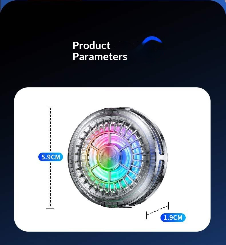 Shenzhisan Same Model TL01 Mobile Phone Cooler Semiconductor Refrigeration Ice Cooling Light Switchable Live Streaming_voghion.com