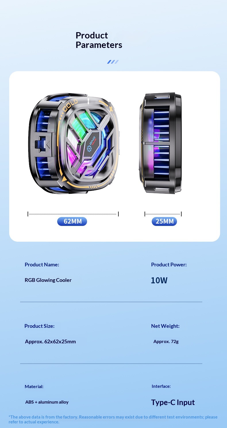 Jinghua Squirrel Convenient Mobile Cooler Semiconductor Wireless Phone Cooling Game Live Streaming Back Clip_voghion.com