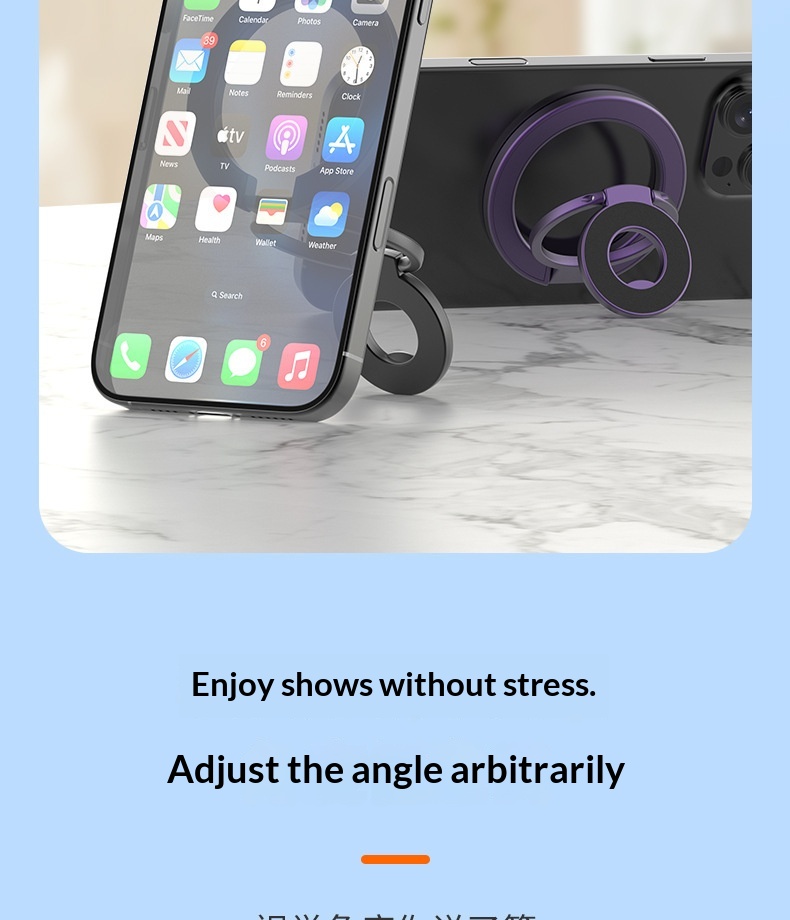 Magnetic Rotating Phone Stand Foldable Desktop Holder For Desk_voghion.com