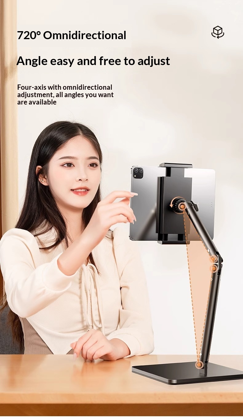Telefon Tablet Masaüstü Tembel Canlı Yayın Video Selfie Akıllı Yapay Zeka Üstten Çekim Ayarlanabilir Çok Fonksiyonlu Destek_voghion.com