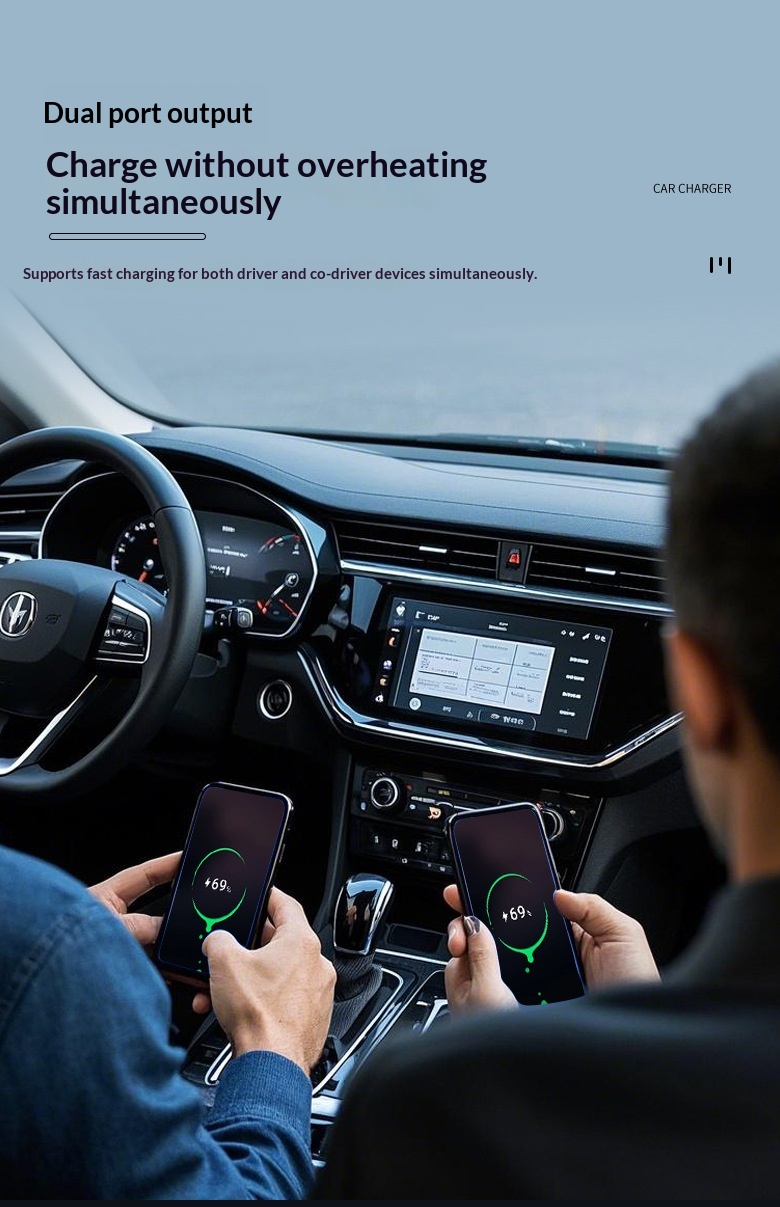 Fully Compatible 200W USB+TYPE-C Metal Car Charger Cigarette Lighter Plug PD Fast Charging_voghion.com