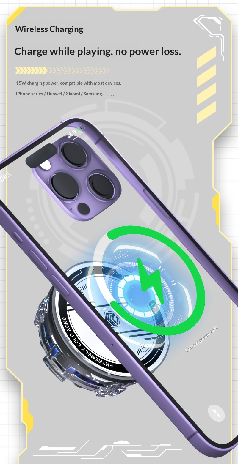 Tccel Ultra Mobile Phone Cooler Magnetic Wireless Charging Semiconductor Cooling Device_voghion.com