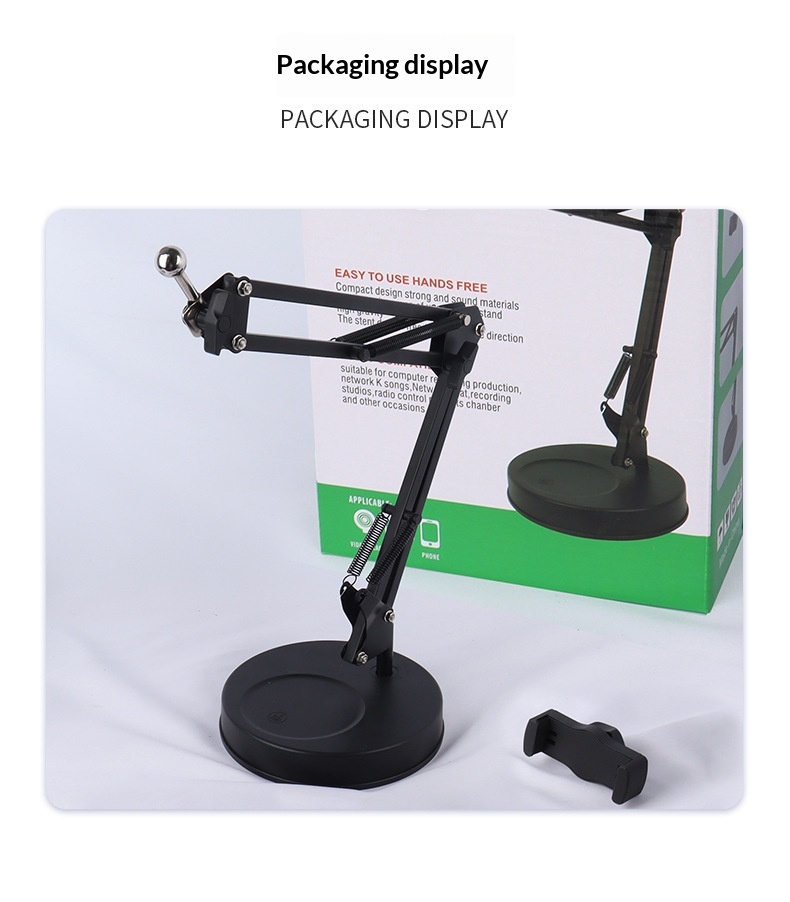 Desktop Cantilever Tablet Metal Live Streaming Overhead Shooting Lazy Watching Universal Foldable Telescopic Bedside_voghion.com