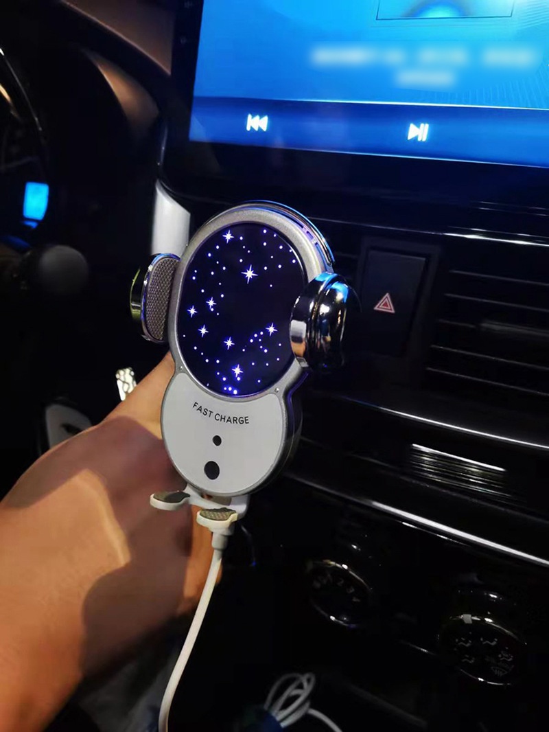 Draadloze autolader met infraroodsensor en telefoonhouder_voghion.com