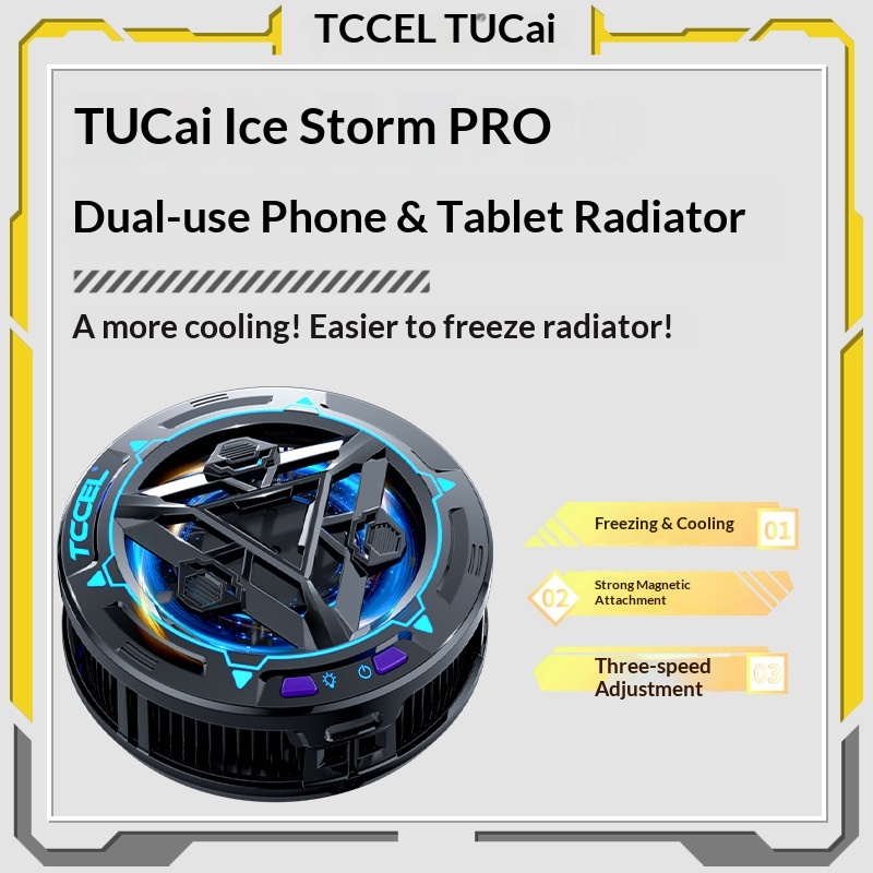 TCCEL Ice Storm Pro Gaming Phone Semiconductor Cooling Magnetic Tablet Cooler_voghion.com