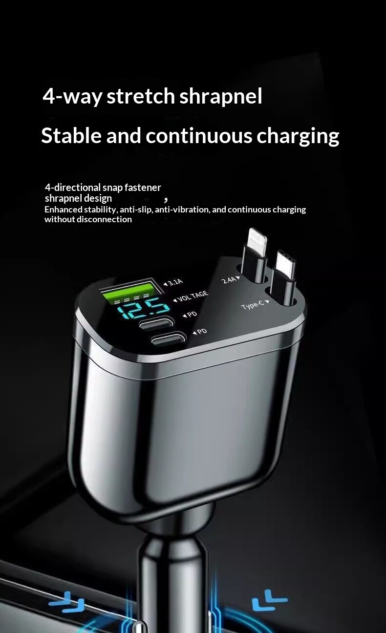 Billader med uttrekkbar kabel og hurtiglading_voghion.com