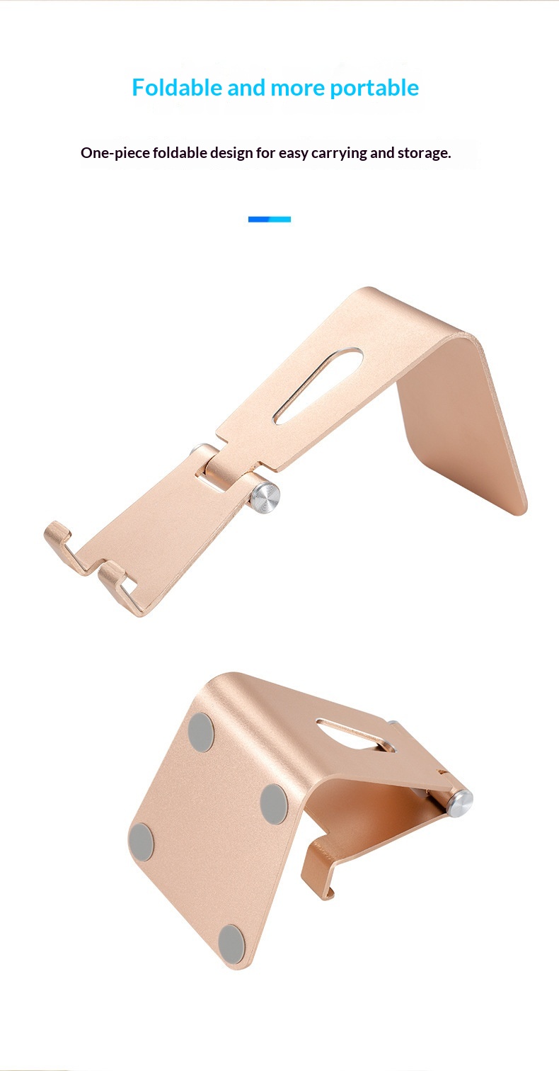 Aluminium Phone Stand, Adjustable Foldable Desktop Holder_voghion.com