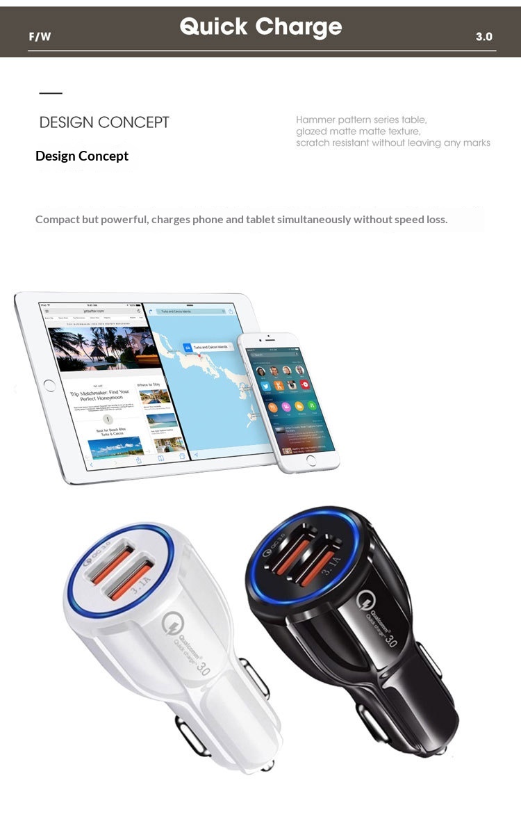 Snellader autolader met dubbele usb-poort qc 3.0 pd adapter_voghion.com