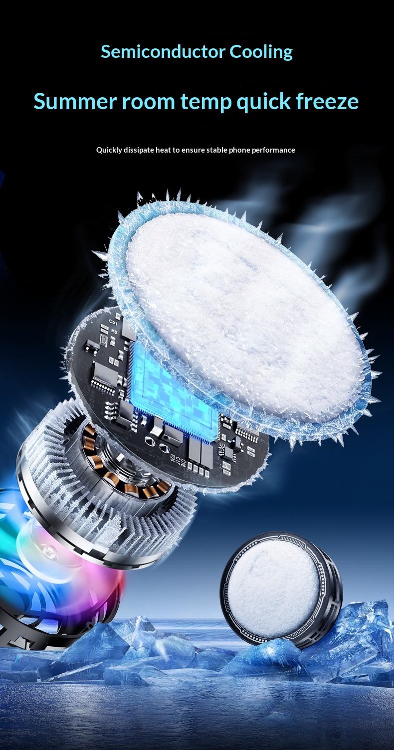 SL70 Mobile Phone Cooler With Semiconductor Refrigeration, AI Temperature Control, Rapid Cooling, True Freezing,_voghion.com