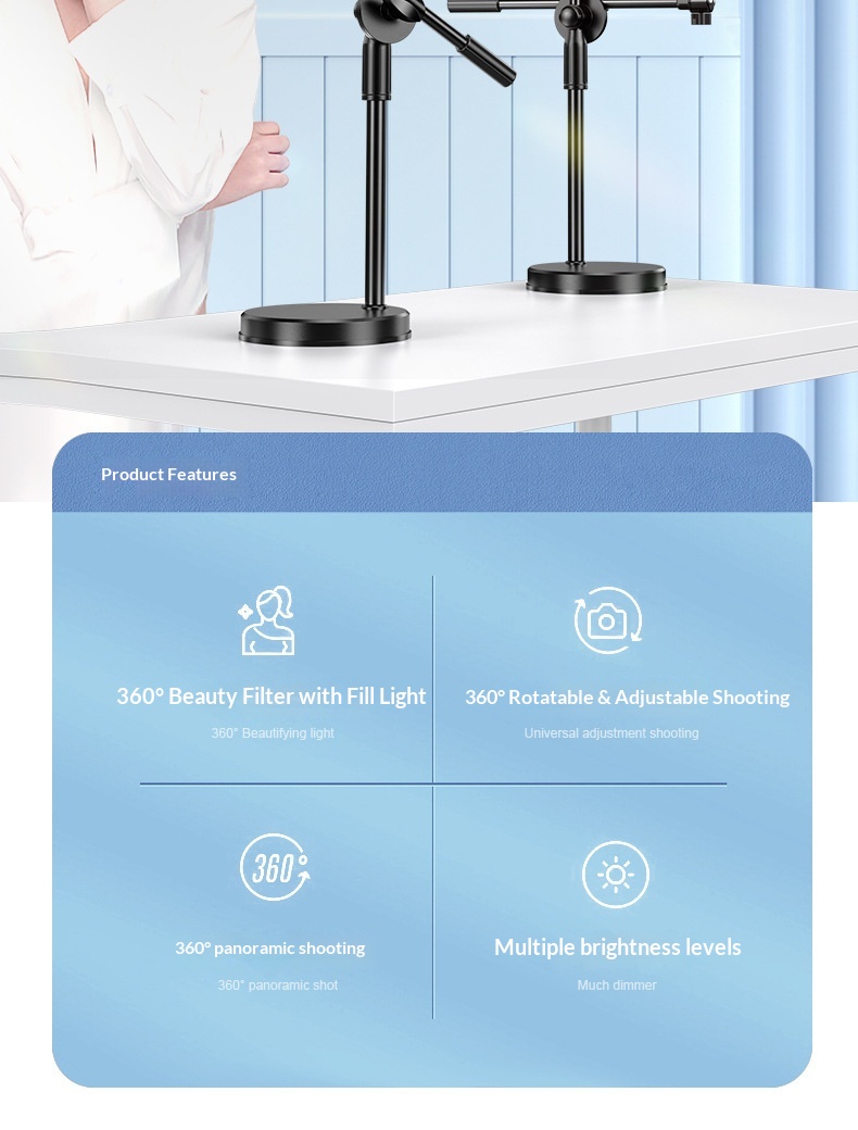 Overhead Phone Stand For Video Recording And Live Streaming_voghion.com