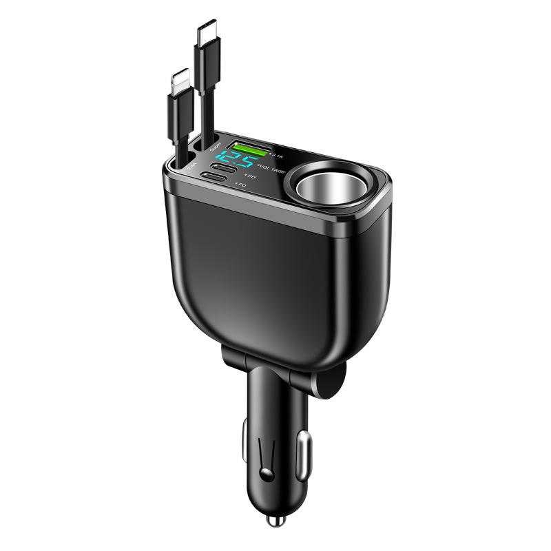 Adattatore multifunzione per caricabatterie da auto con presa accendisigari per ricarica super rapida del telefono cellulare._voghion.com