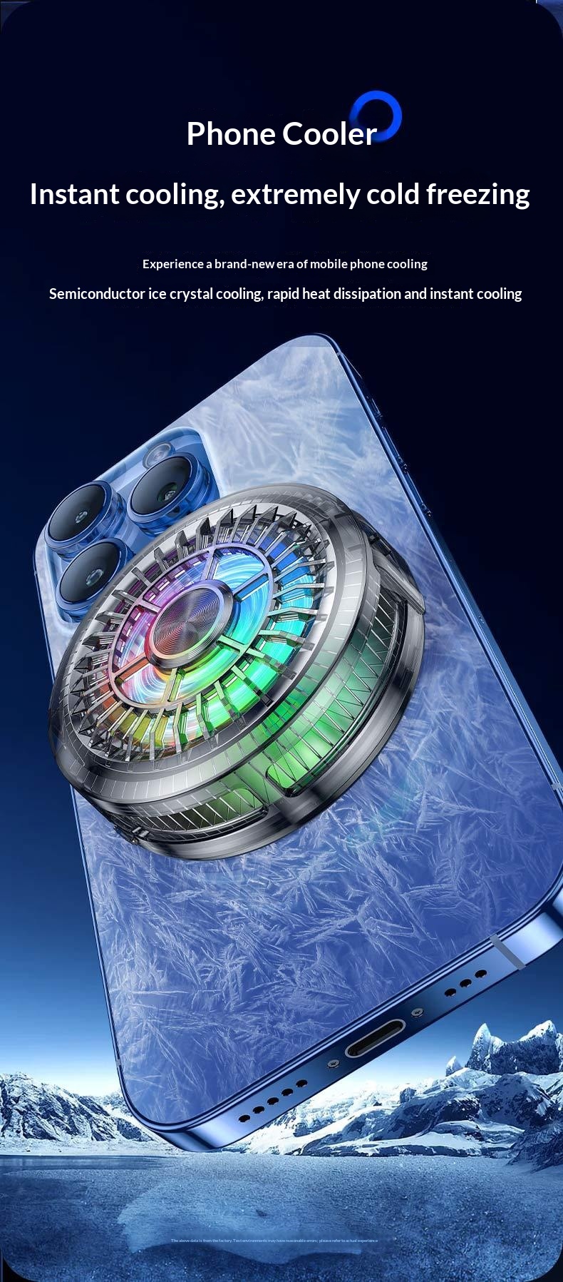 Shenzhisan Same Model TL01 Mobile Phone Cooler Semiconductor Refrigeration Ice Cooling Light Switchable Live Streaming_voghion.com