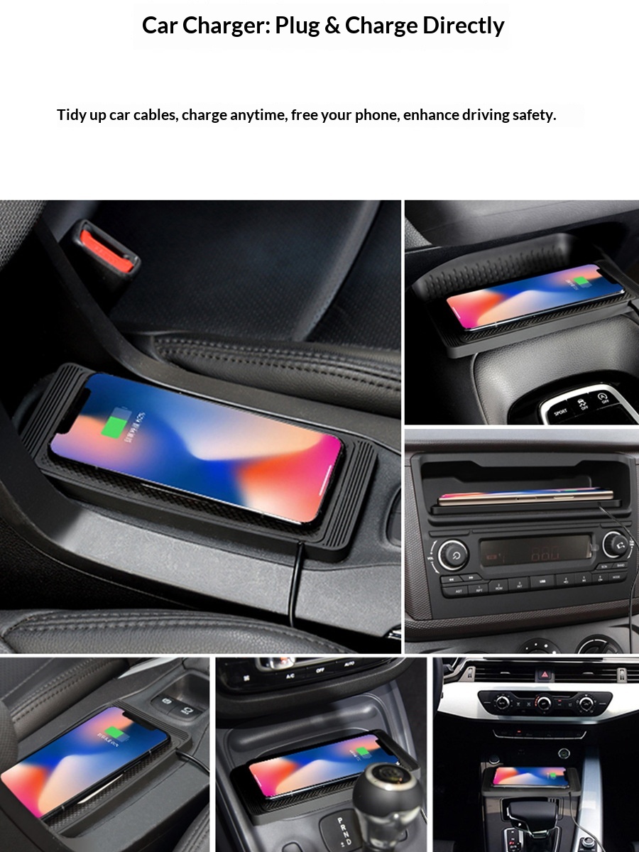 Wireless Car Charger Fast Induction Charging For Samsung Huawei_voghion.com