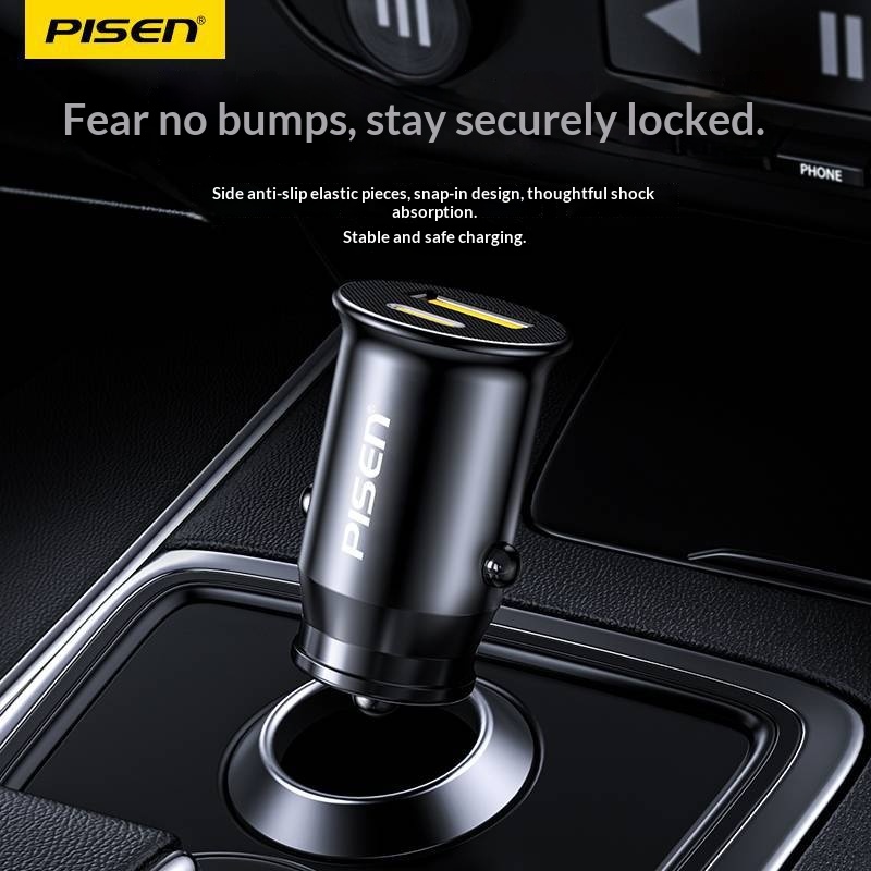 Pisen 30W PD snelle mini-autolader, sigarettenaanstekeradapter voor in de auto_voghion.com