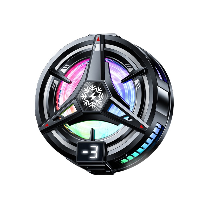 Phone Cooler Semiconductor Ice Magnetic Absorption Digital Display Three-Level Adjustment RGB Lighting Silent Cooling_voghion.com