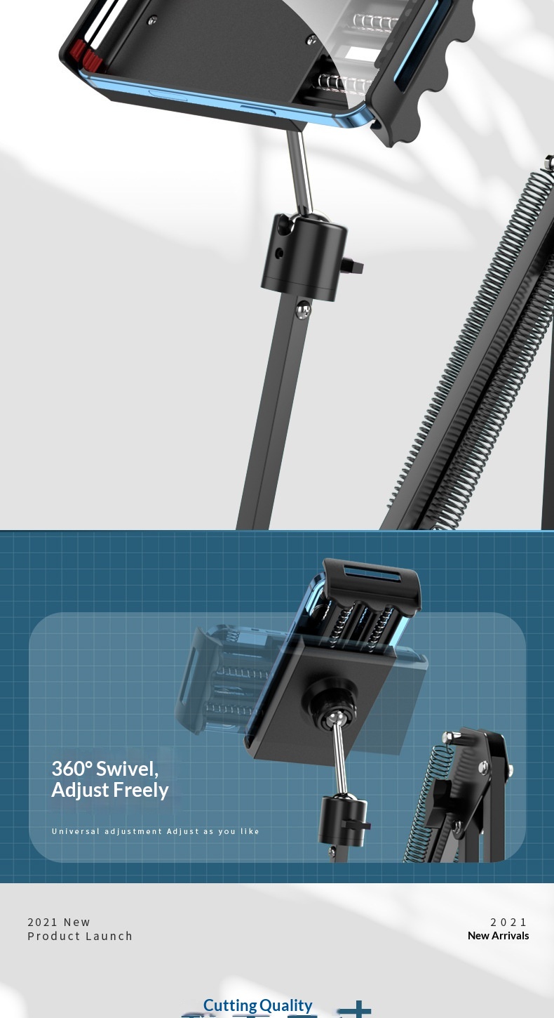 Adjustable Tablet And Phone Bedside Stand For Hands-free Viewing_voghion.com