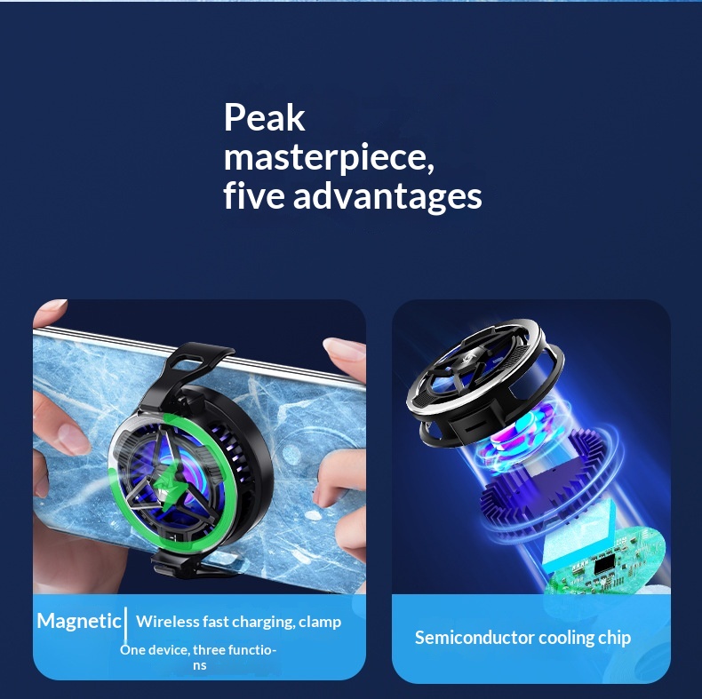 SL05 Mobile Phone Cooler Semiconductor Cooling Suitable For Android Tablets Magnetic Wireless Charging_voghion.com