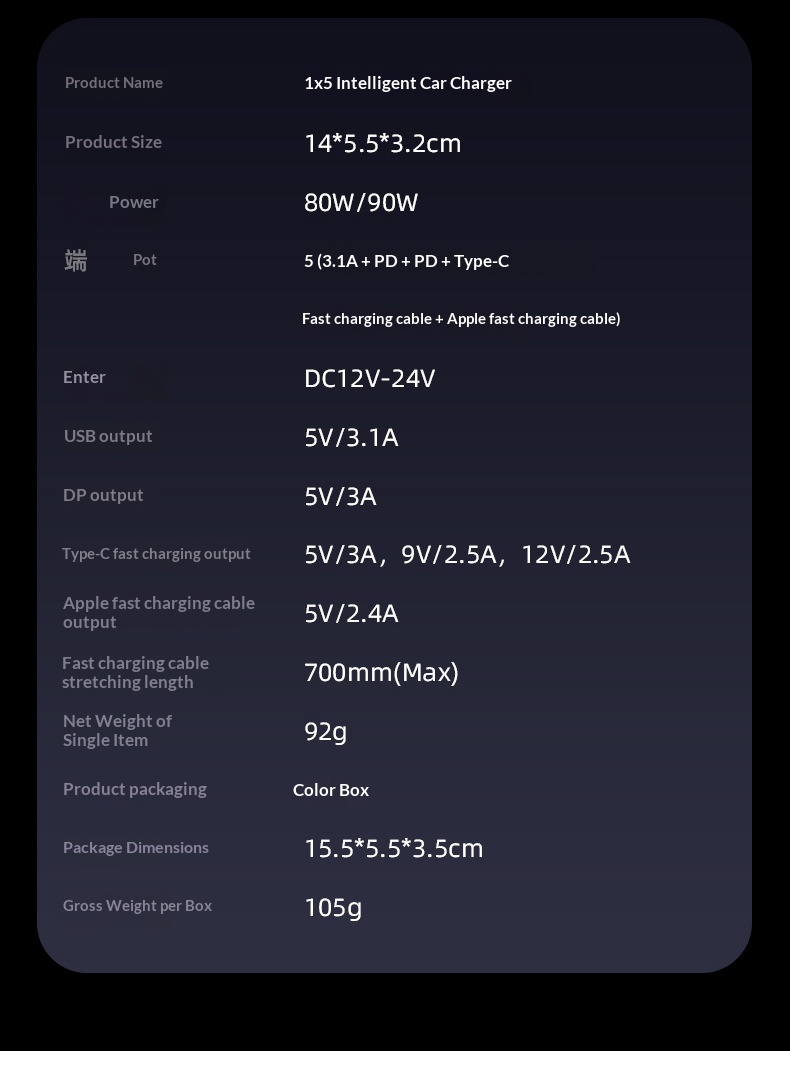 Premium Fast Charging Car Cigarette Lighter Adapter 1 To 5 Splitter_voghion.com